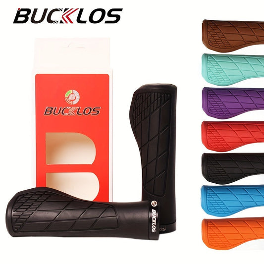 BUCKLOS Bicycle Handlebar Grip, Bike Handle Bar Grips, Shock Absorbing Lockable MTB Handlebar Grip