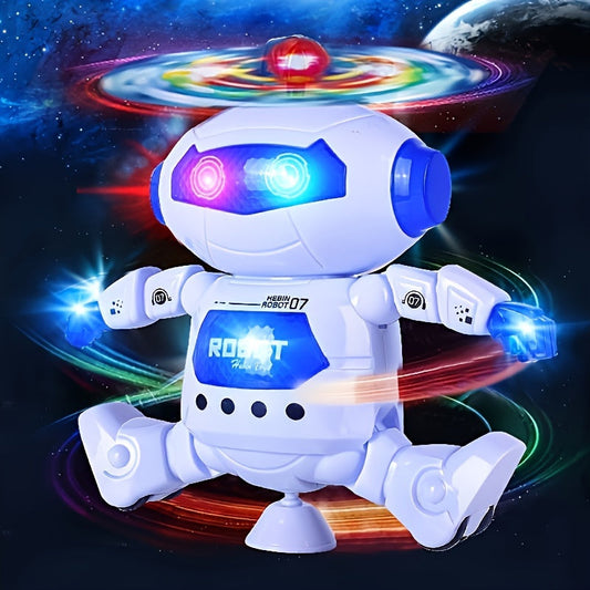 Interactive Dancing Robot Toy For Kids With Lights & Music - 360° Rotation