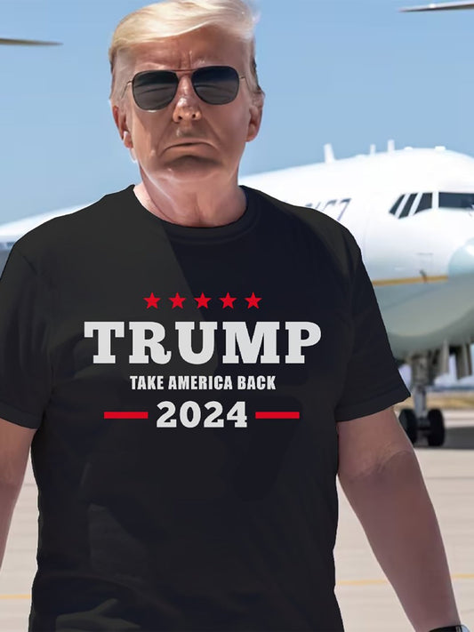 Donald Trump 2024 T-Shirt, fathers day, Short Sleeves, Summer Shirt for Daily Wear & Resort Style