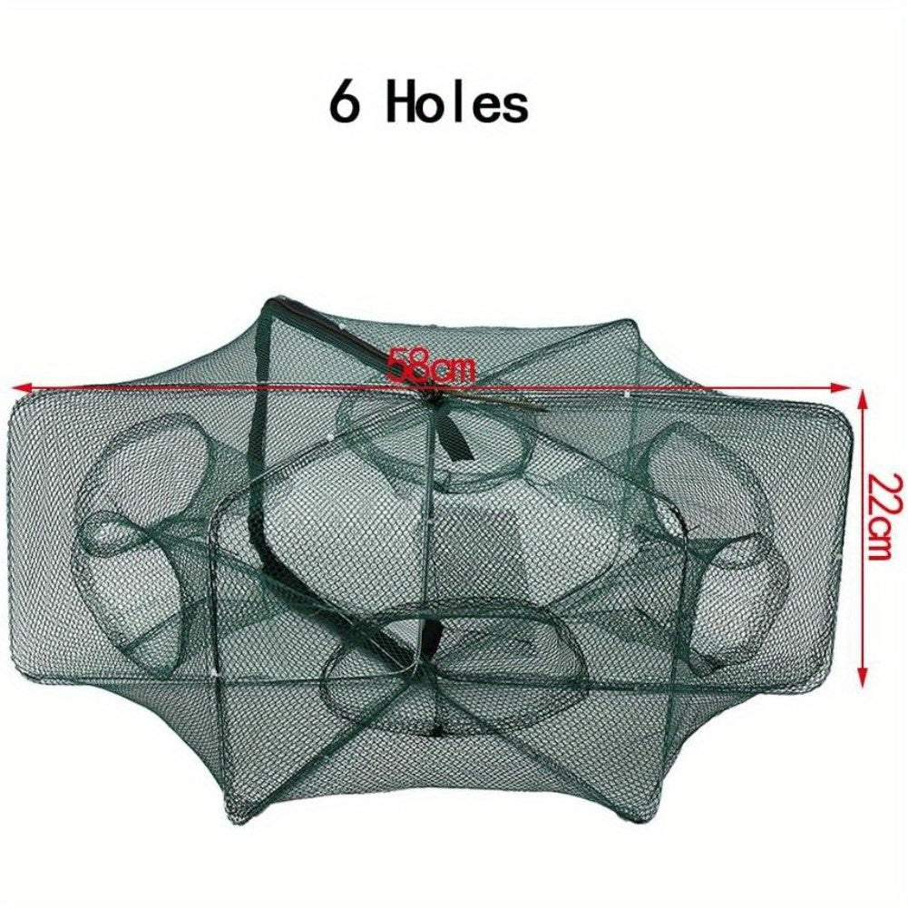 Fish Traps For Fishing, Fish Trap, Fish Traps For Fishing, Crab Bait Cage, Trou Piege A Filet De Peche, Folding Fishing Net, Automatic Fish Cast Mesh Minnow Crawfish Crab Baits Trap for Fish Shrimp Crayfish Crab