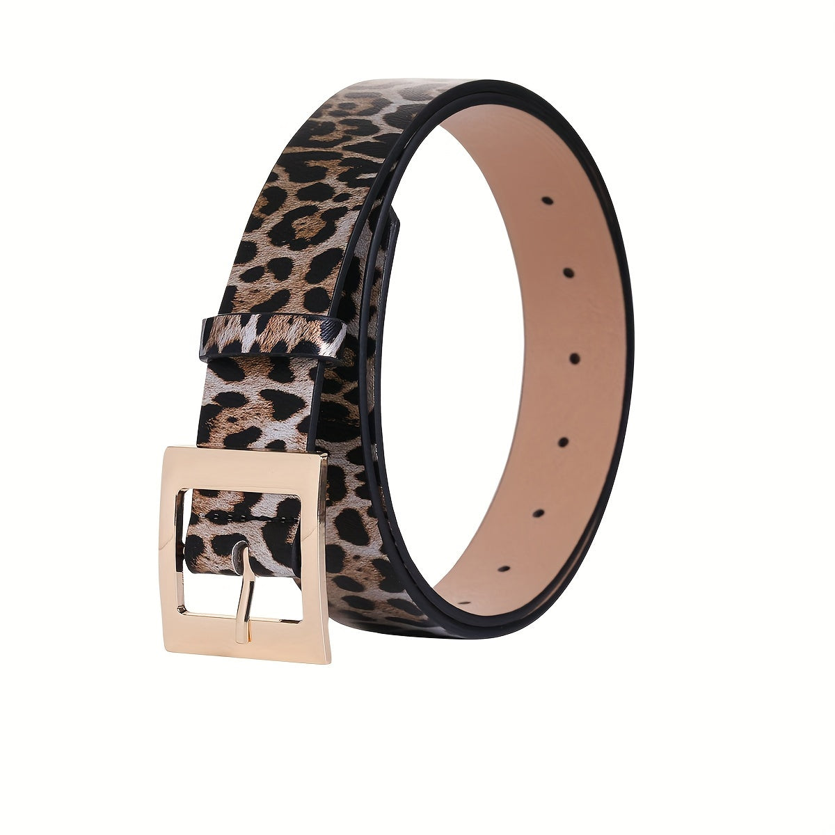 Stylish Leopard Print Belt Classic PU Leather Casual Jeans Pants Belt Vintage Decorative Girdle For Women