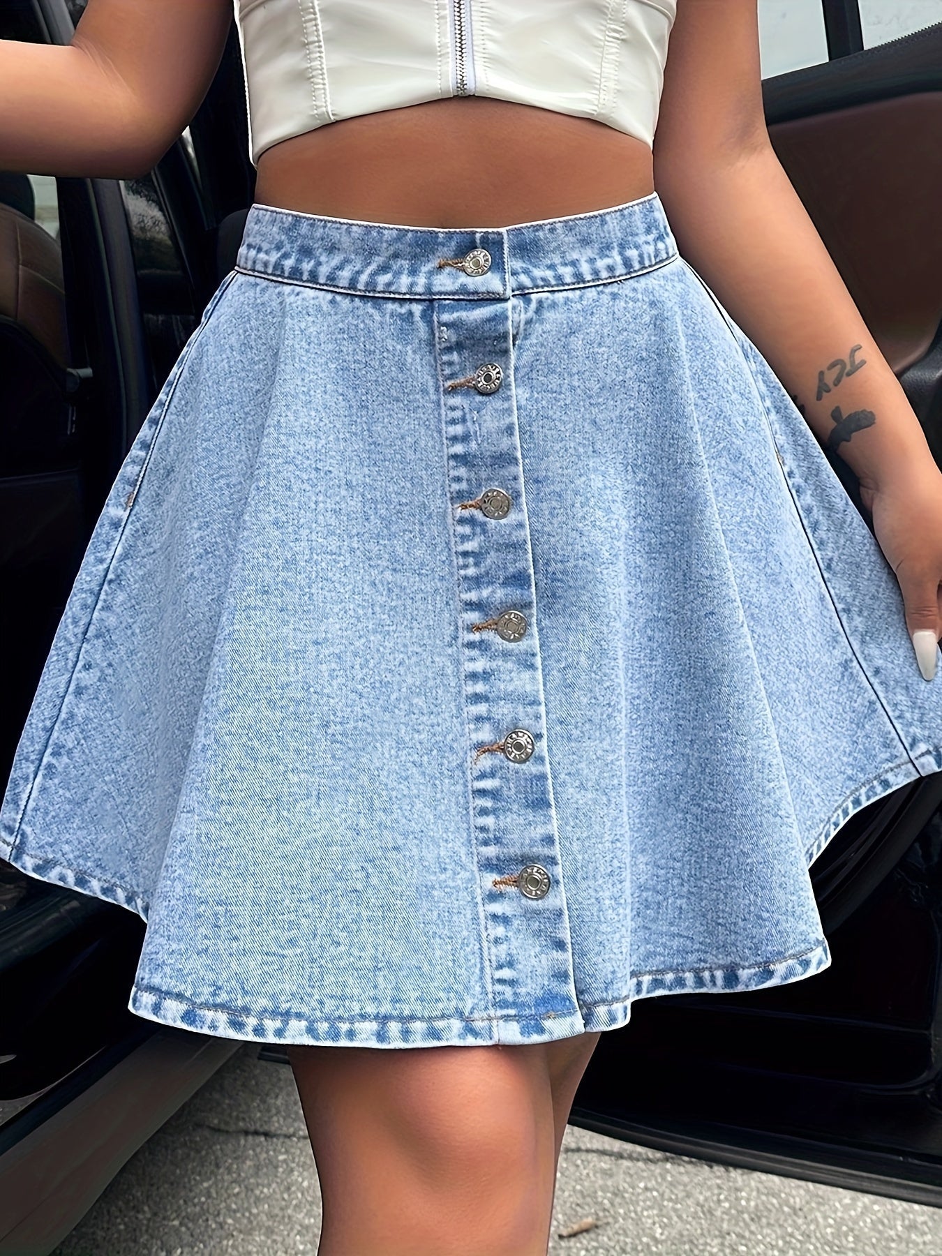 Women's Denim A-Line Skirt