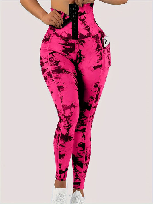 Tie Dye Tummy Control Fitness Gym Sports Leggings,