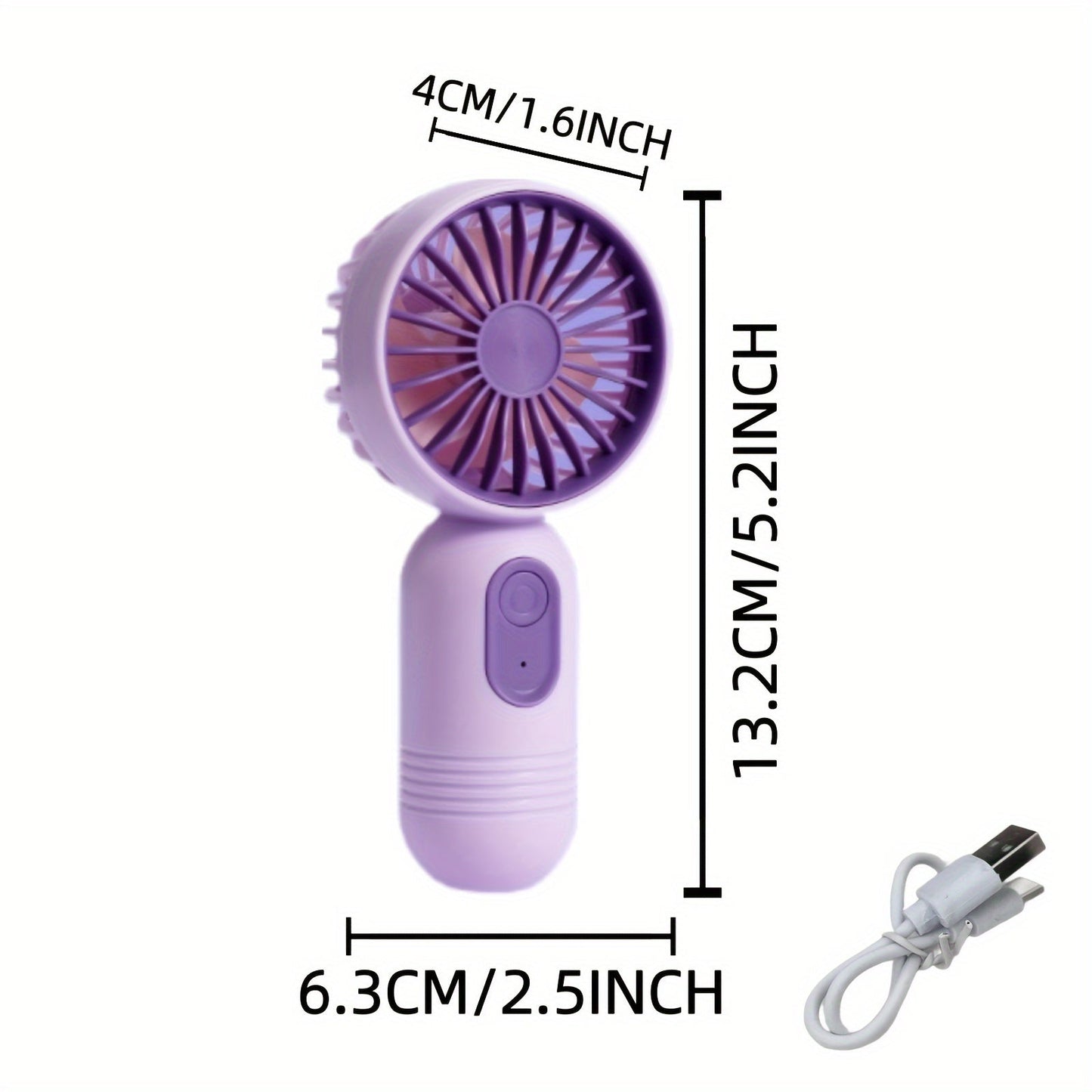 Mini Portable Fan - USB Rechargeable & 3 Speeds