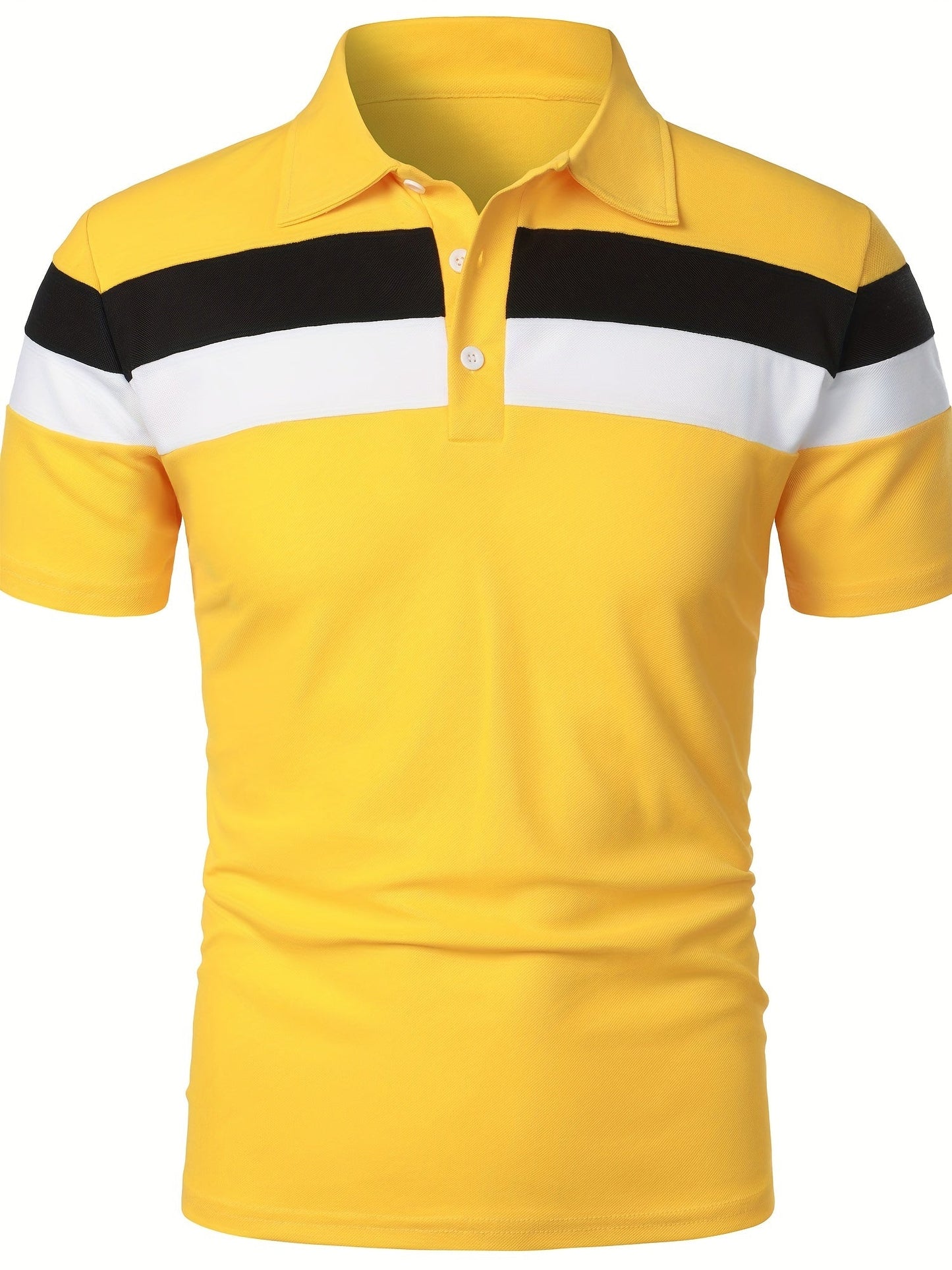 Casual Men's Color Block Short Sleeve