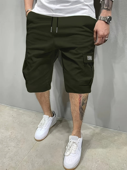 Men's Summer Cargo Shorts In Solid Color