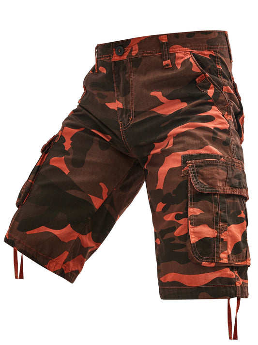 Men's Camouflage Pattern Print Cargo Shorts For Summer