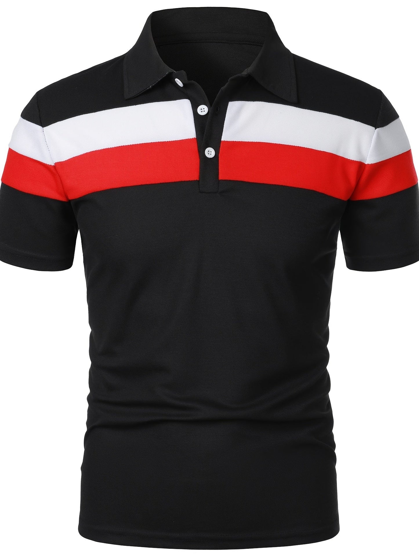 Casual Men's Color Block Short Sleeve