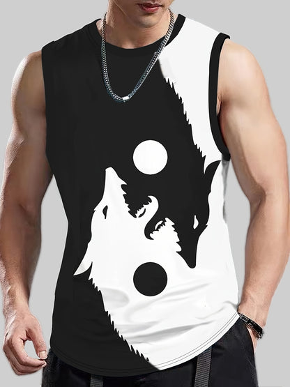 Creative Graphic Print Men's Casual Tank Top