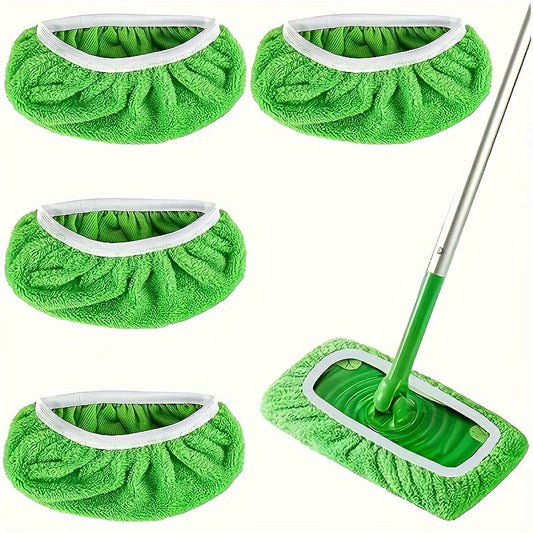 4pcs, Reusable Mop Replacement Pad, Flat Floor Mop Cloth, Washable And Durable Replacement Mop Cloth,  High Dirt And Water Absorption,