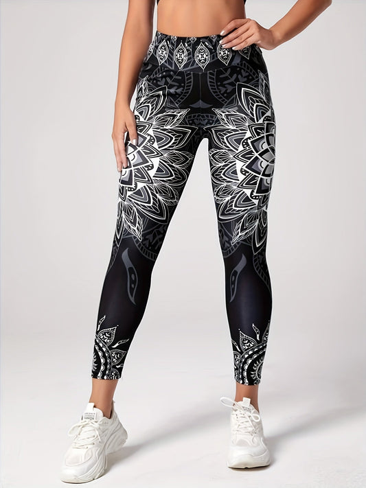 Flower Print Yoga Workout Pants