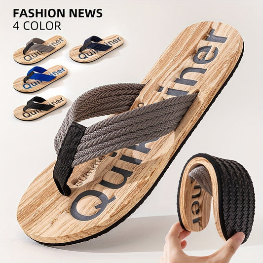 Men's Thong Sandals, Casual Non Slip Flip-flops Shoes Toe Post Sandals For Indoor Outdoor Walking, Beach Shoes For Spring And Summer