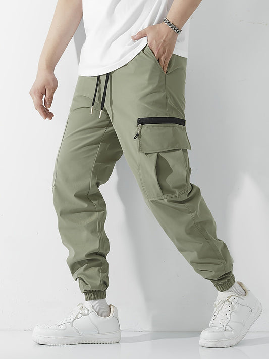 Men's Cargo Pants Outdoor Hiking Multi-Pocket Utility Long Trousers