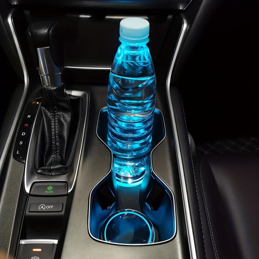 LED Car Cup Holder Light, 7 Colors USB Charging Mat