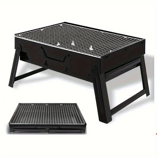 Foldable Portable Barbecue Grill, Charcoal BBQ Rack For Outdoor Camping And Garden BBQ