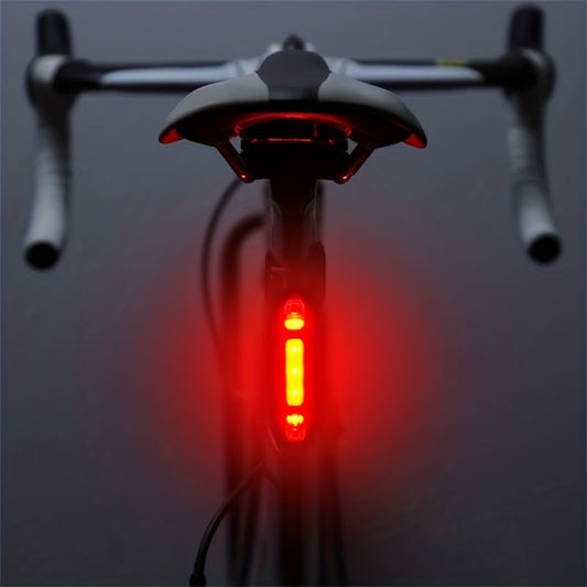 USB Rechargeable LED Bike Tail Light - 4 Flashing Modes For Safety And Visibility