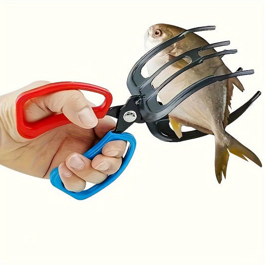 1pcs 3-claw fish gripper, metal fishingpliers clamp, multifunctional anti-slipfish gripper, upgraded 3-claw fishgripper, multifunctional three-toothfishing pliers.