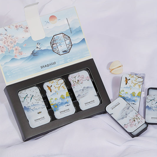 SHAQINUO True Self Deodorant Set: 3-Piece Elegant Fragrance, Plant Squalane, Floral Scent