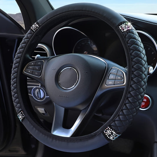 Bling Polyester Fiber Car Steering Wheel Cover - Non-Slip