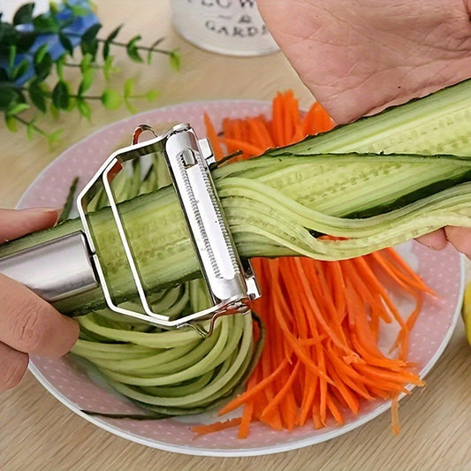 Kitchen Stainless Steel Grater, Fruit Peeler - Upgrade Your Kitchen With This Premium Stainless Steel Vegetable Grater & Peeler For