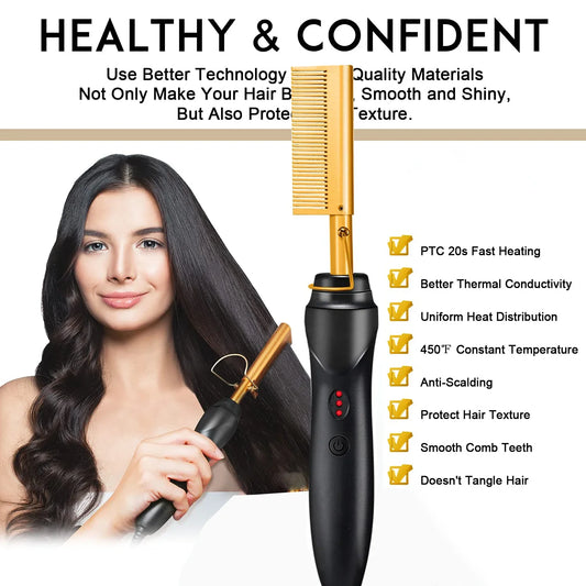 Gold Electric Hair Brushes