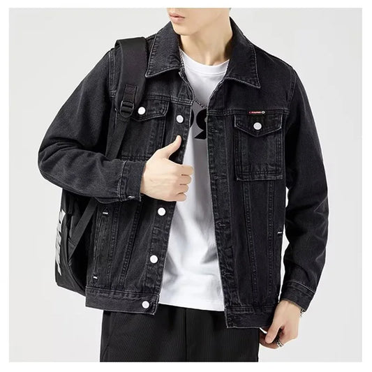 Men Black Denim Jacket