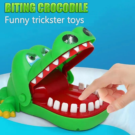 Children's toy crocodile teeth bite finger