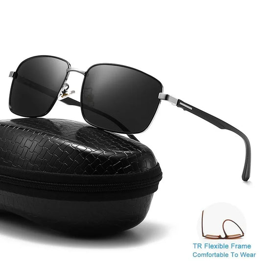 Fashion Square Polarized Sunglasses Men Driving