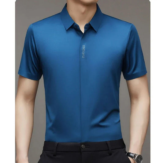 Mulberry Silk Short Sleeve Business Shirt