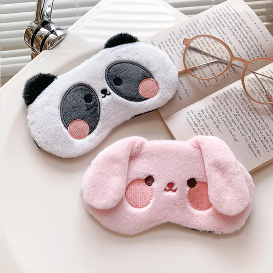 1pc Sleeping Mask Sleeping Blindfold Soft Plush Eye