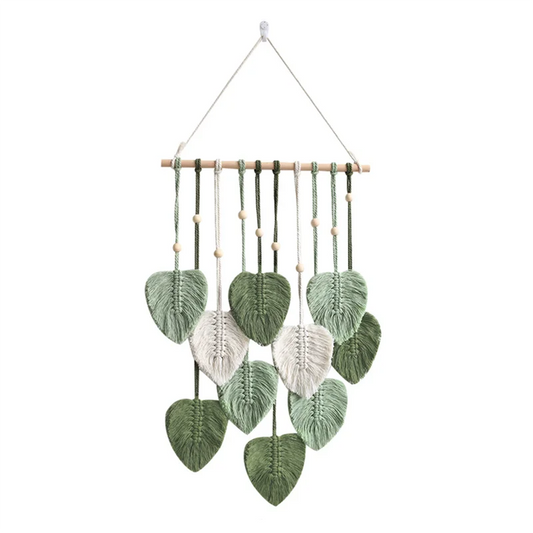 Leaf Macrame Wall Hanging Boho Room Home Decor