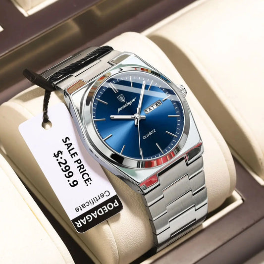 Stainless Steel Watch Casual Quartz