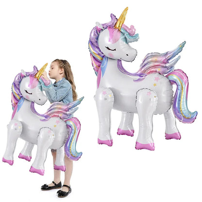 Large Standing Unicorn Foil Balloons for Kids