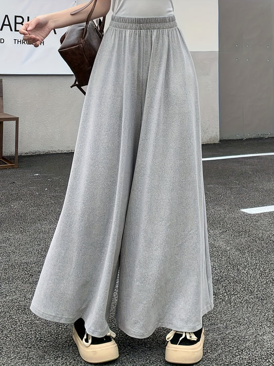 Wide Leg Elastic Waist Pants