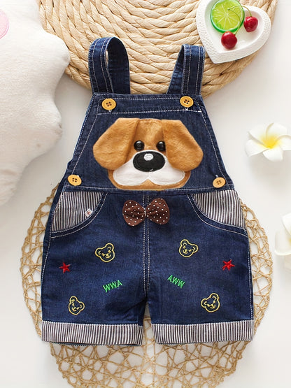 Adorable Kids' Suspender Shorts with Pockets