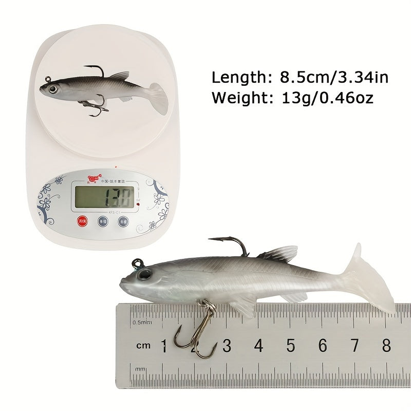 5pcs 8cm Soft Fishing Lure with Cool Hooks - Lifelike Artificial Bait for Successful Fishing