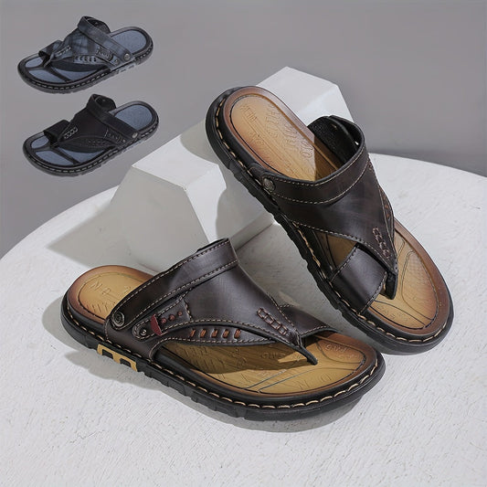 Men's Wear-resistant Non-Slip Sandals, Quick-Drying Comfy Slides, Beach Shoes, Summer