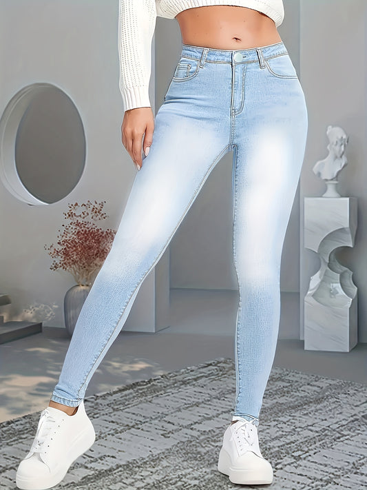 Light Washed Blue Skinny Jeans