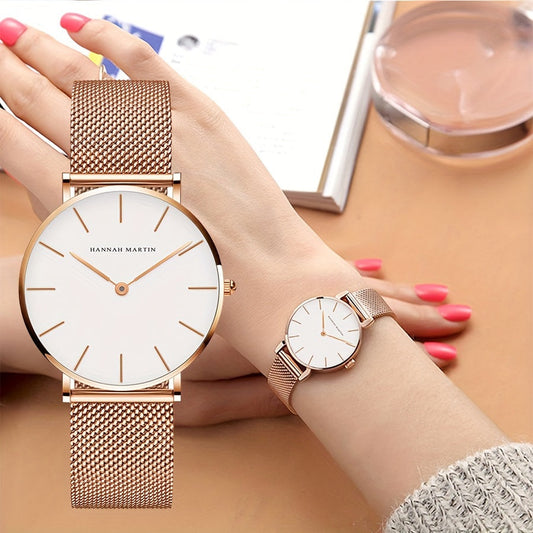 Women's Watch 30M WR Japanese Movement Quartz Watch Minimalist Ultralight Analog Mesh Wrist Watch