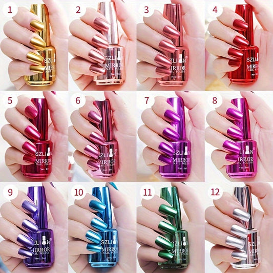 Mirror Effect Metallic Nail Polish Set