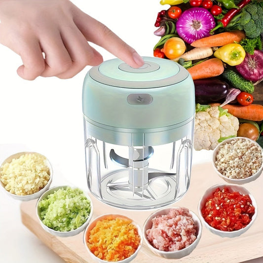 USB Rechargeable Cooking Machine, Kitchen Garlic Mixer, Electric Shredder