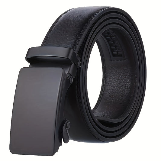 Men's Black Automatic Buckle Slider Belt